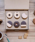 Wooden Cookie Wall Hooks Self Adhesive Coat Rack Top Shelf Home Decor Sick Stick On Hangers Hit The Mark For Kids Room Organizer And Entryway Real Deal Storage, assorted cookie shapes in a box.