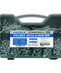 Pocket Hole Screws Set 500 Piece Assortment Pro Grade Bulk Pack In Plastic Storage Box For Woodworking Heavy Duty Zinc Plated