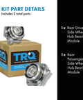 Rear Wheel Hub Bearing Module Kit For Driver Left Side And Passenger Right Side 2 Piece Set Direct Fit For Honda CR-V 1997 1998 1999 2000 2001 Replacement Hub Bearings Easy Install next to box