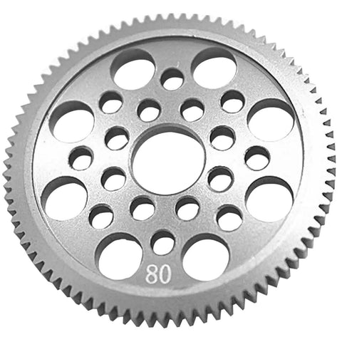 Beefed Up Aluminum 48P Spur Gear 80T For 1 To 10 RC Drift Cars 7075 Alloy Upgrade Gear Fits Belt Drive And Shaft Drive Sakura D3 CS