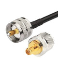 PL259 Male Connector and SMA Adapter for Dual Band Car Ham Radio Antenna with Rock Solid Magnetic Base for VHF UHF 136 to 174MHz 400 to 520MHz