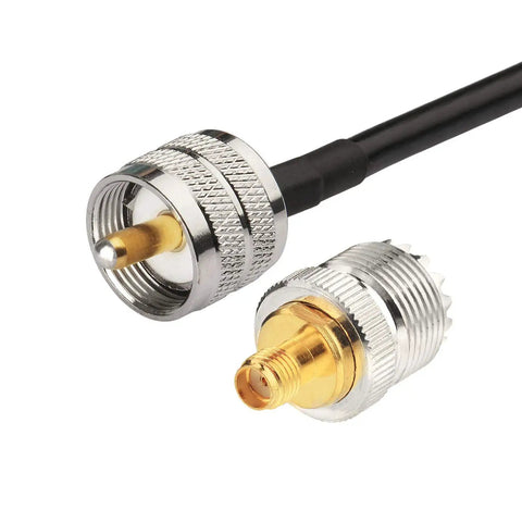 PL259 Male Connector and SMA Adapter for Dual Band Car Ham Radio Antenna with Rock Solid Magnetic Base for VHF UHF 136 to 174MHz 400 to 520MHz