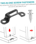Invisible Furniture Connectors Set for Cabinets and Wardrobes, two-in-one screw fastener and connector for easy assembly.