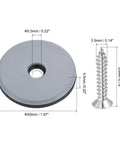 Hella Smooth Furniture Feet Sliders With Durable Screw In Chair Leg Protectors, 50mm PTFE glide pad and steel screw for easy installation.