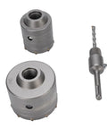 Heavy Duty Concrete Hole Saw Kit With Tungsten Carbide Tip For Drilling Brick Walls, Vents, Pipes And AC Installations On Electric Hammer, 60mm and 80mm