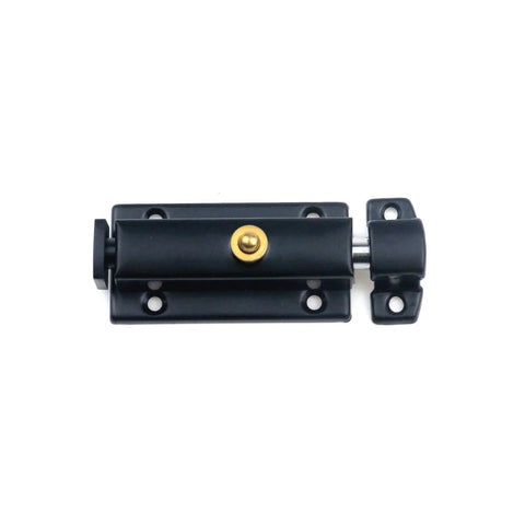 Beefy Stainless Steel Spring Loaded Latch Pin Door Bolt Lock Black Sliding Barrel Latch With Screws Heavy Duty Security Lock