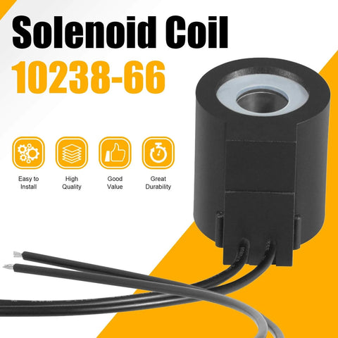 Solenoid Coil 12V DC 16W One Half Inch Hole Dual Wire Leads For Hydraulic Power Unit Lift Dump Valve Stem Series 08