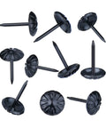 Big Time Badass Antique Daisy Upholstery Tacks For Furniture And Sofas Totally Sweet Black Decorative Nails showing 10 black tacks.