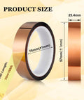 Side view of high temperature polyimide film adhesive tape showing dimensions including 76mm diameter and 25.4mm thickness.