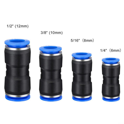 Fabulettas Straight Push Connectors Make Air Line Quick Hose Repair Easy With A Secure Leak-Free Seal For High Pressure Machinery Auto And Electronics Using 40 PCS assorted 12mm 10mm 8mm 6mm PU plastic fittings
