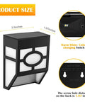 Outdoor Solar Wall Lights Set Of 8 With Dual Modes Warm White And Color Changing LEDs Waterproof Pathway Deck Fence Patio size details