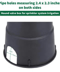14 Pack PP Valve Boxes 6 Inch Anti Slip Sprinkler Valve Box Plastic Round Green And Black Irrigation Water Meter Box For Outdoor