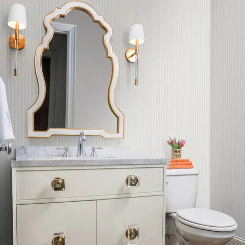 Traditional Classic Leather Texture Vinyl Wallpaper Durable Type Two Commercial Wallcovering Paste Required For Lightly Textured Walls in bathroom setup