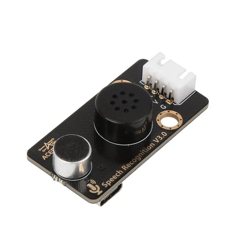 Voice Recognition Module With Custom Wake Word Plug-And-Play Sound Sensor Web-Configured Commands Multi-Language Support Firmware Generator Compatible With ESP32 And Arduino black PCB module