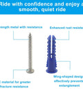 All In One Drywall Anchors And Screws Kit With 100 Blue Plastic Anchors And 201 Stainless Screws for shelves and mirrors