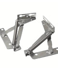 Pair of 80 Degree Sprung Cabinet Door Hinges for Lift-Up Tops Keeps Flap Open Smoothly With Spring Assist Top-Open Cupboard Kitchen Hardware