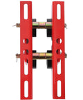 Heavy Duty 1 Ton Electric Hoist Trolley With Adjustable Flange Width For I-Beams showcasing the red double wheel stability design.