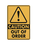 Weatherproof Aluminum Sign 8x12 In Out Of Service Caution Plaque For Indoor Outdoor Use