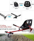 Hoverboard Seat Attachment Converts Six And A Half To Ten Inch Self Balancing Scooters Into A Fun Go Kart Ride Red Easy Install Seat Kit