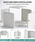 Sturdy 0.9mm Steel Cube Storage Organizer With Door 11 By 11 By 11 Inches Compact Desk Side Cabinet assembly instructions.