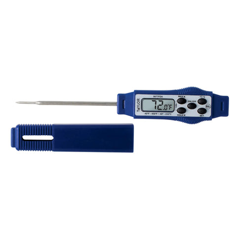 Compact Waterproof Digital Food Thermometer With 2.81 Inch Stem And FDA Recommended 1.5mm Probe, NSF Certified, Blue