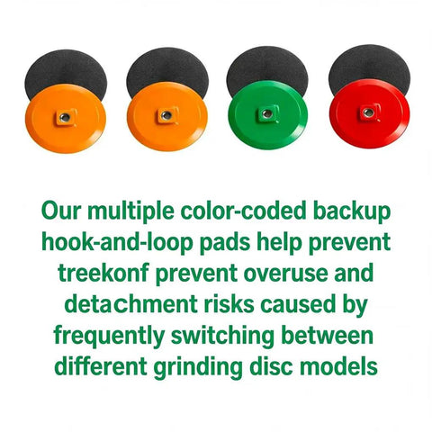 Four Step Quick Polish Diamond Pads Kit showing color-coded backup hook-and-loop pads for granite concrete countertops