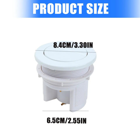 Beefed-Up Double Drain Pneumatic Toilet Valve Kit High Efficiency Low Maintenance Flush Valve With Ergonomic Button Durable ABS Construction Erosion-Resistant Drain Gate For Powerful Water Release At Home And In Industrial Facilities 8.4cm/3.30in