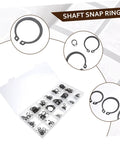 C Type Retaining External Snap Ring Kit In Carbon Steel Shaft Clips For Axles And Moving Parts displayed in plastic case