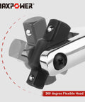 Close-up of 15 Inch Breaker Bar With 1/2 Inch Drive And 3/8 Inch Drive Flex Handle For Heavy Duty Use showing 360-degree flexible head.