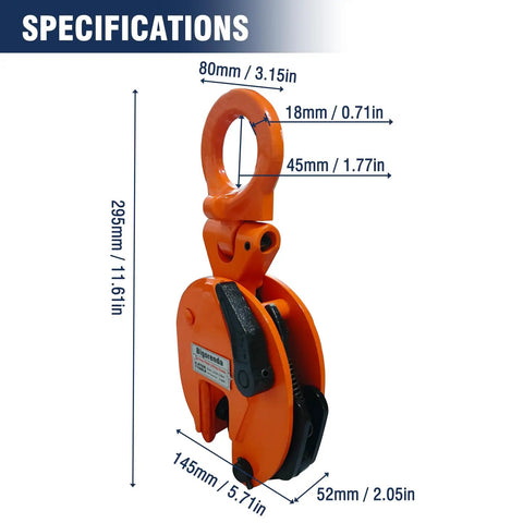 Tough As Nails 1760 Lb Vertical Plate Clamp Grips Up To 0.6 Inches Of Sheet Metal Heavy Duty Flex Ring Steel Hoist That Makes Rough Site Work Flow Like Butter