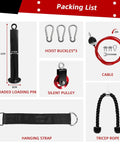 Lat Pulldown Cable System For Home Gym Versatile 2 Inch Olympic Attachments shown with accessories and cable parts