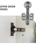 Hydraulic Damping Cabinet Hinges With Quiet Closing Stainless Steel, Two Pack, Silent Operation for cabinets shown installed