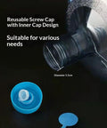 7.5 Liter Food Grade Plastic Water Storage Container With Handle Portable Transparent Blue Water Jug cap detail