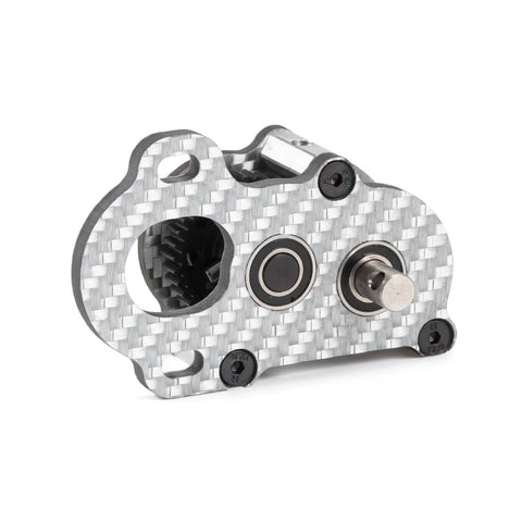 Ridiculously Light Carbon Fiber Portal Transmission Gearbox For 1 To 10 Scale RC Crawlers, Low Center Of Gravity Design, close-up view