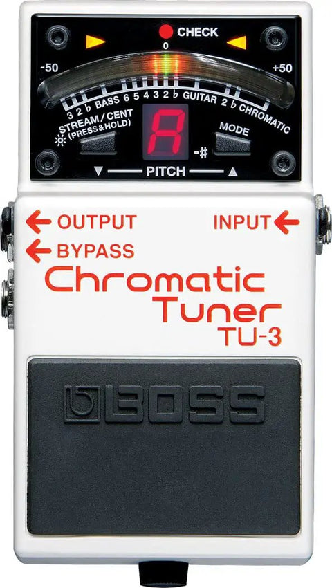 Chromatic Tuner Pedal Bundle With High Brightness LED Meter Accu Pitch Sign Guitar And Bass Modes Accurate To Within One Cent