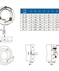 Heavy Duty Hydraulic Jaw Boring Ring Adjustable Three Jaw Chuck For Cnc Lathe Soft Top Jaws Bore Repair Claw Device with dimensions.