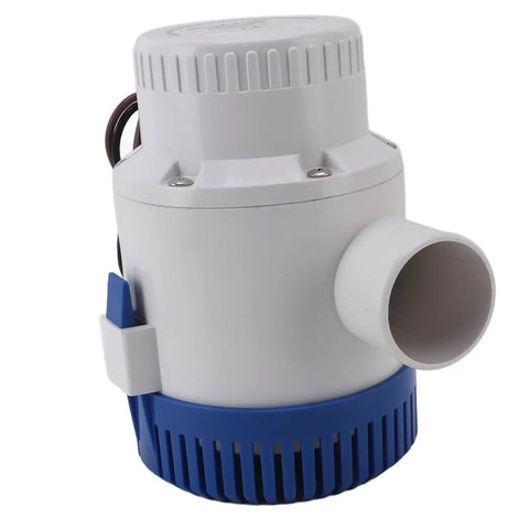 Supercharged 4000 GPH 12 Volt DC Submersible Water Pump With Overheat Prevention For Garden Ponds Pool Draining close-up view