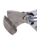 Close-up of hardened stainless steel blades on Professional Cordless Electric Metal Shears With 360 Degree Rotating Head And Stepless Speed Control.