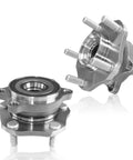 Top Shelf Front Wheel Bearing Hub Assembly Pair For Nissan Rogue And Rogue Sport 2014 Through 2023, showcasing dual hubs, solid construction, and 5 bolt design.