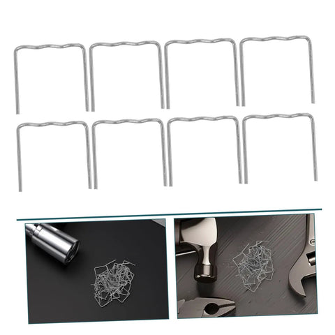 Hot Plastic Welding Staples Kit For Car Bumpers, DIY Quick Fix For Cracks And Damage with durable staples shown in close-up