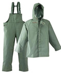 Repel Rainwear 3 Layer Fisherman Rain Suit With 0.50mm PVC For Heavy Duty Outdoor Work Durable Waterproof Overalls In Green X Large