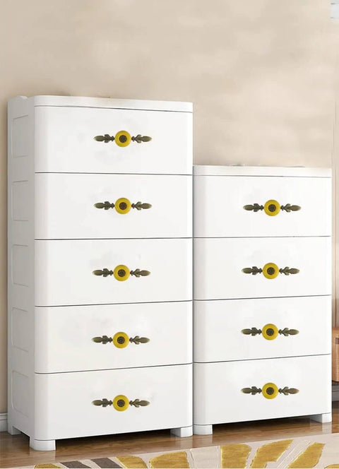 Dang Solid Vintage Ceramic Cabinet Knobs And Drawer Pulls 8 Pack Petal Design Zinc Alloy Back Plate Hardware For Kitchen Wardrobe With Easy Peasy Install on white dresser.