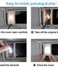 Step-by-step guide of installing Six Pack Festoon LED Bulbs Kit 28mm 29mm 6614F 6641 6612F With 9 SMD 4014 Chips for vanity mirrors.