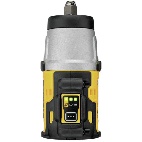 Compact Brushless Impact Wrench Kit Featuring 12V Motor And 3/8 Square Drive High Torque Settings view showing motor and controls.