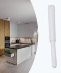 Push To Open Cabinet Latch With Spring Loaded Door Catch for kitchen drawers, cupboards and wardrobes, white color close-up