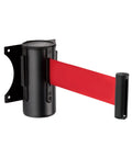 Wall Mount Retractable Belt Barrier With 9.2 Ft Red Belt In Sturdy Black Casing For Indoor And Outdoor Crowd Control Do Not Cross Barrier Queue Divider And Line Management Solution