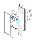 Illustration showing installation of Pack Of 2 Clear Door Shelf Bins For Whirlpool Refrigerators Replacement WPW10321304 White Rim