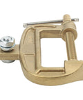 Top Tier 1000 Amp Brass Welding Earth Clamp With C Type Screw Design for Heavy Duty Shipyard Jobs And Steel Structure Projects That Won't Overheat Or Fail On Intense Work Days, close-up shot.