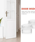 Two Pack Silicone Door Stopper Wedges preventing finger injuries and door slams shown beside open door in home setting