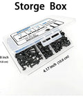 Black Self Tapping And Self Drilling Sheet Metal Screws Set For DIY Projects, 410 Stainless Steel 200 Pcs Assortment Kit